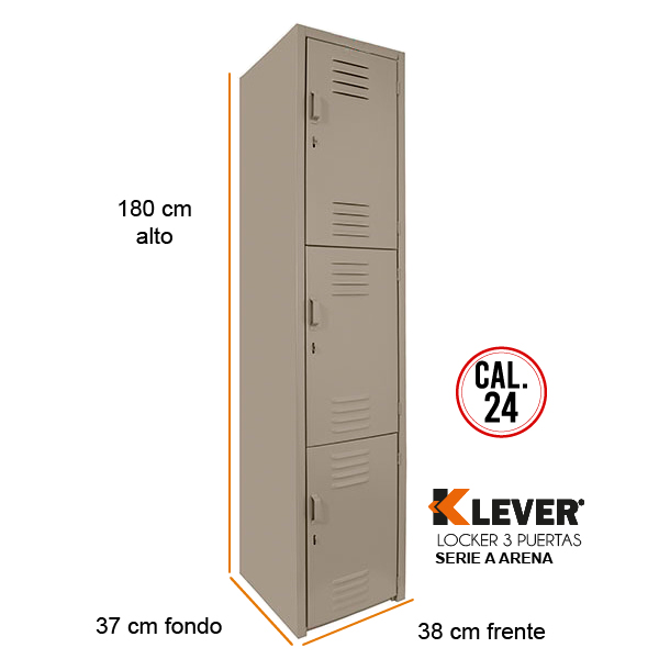 LOCKER 3 PUERTAS SERIE A ARENA